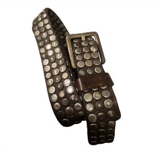 DIESEL | Archive Studded Leather Belt Y2K Grunge Punk Italy Size 40 / 100cm